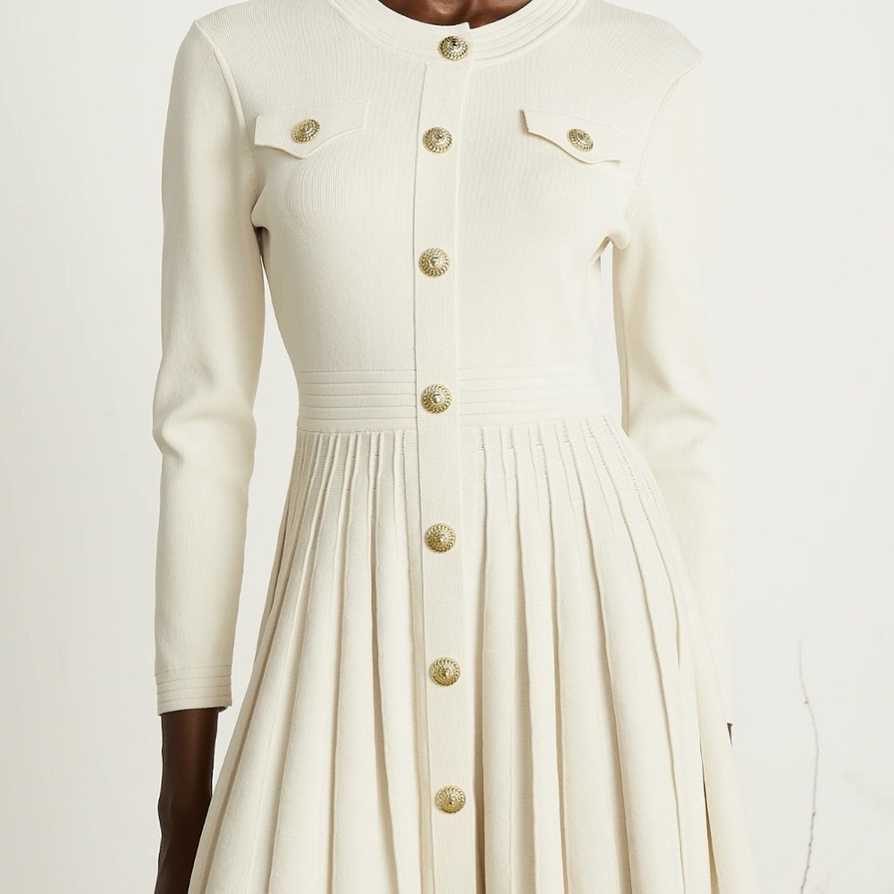 Elegant White Button-Down Dress